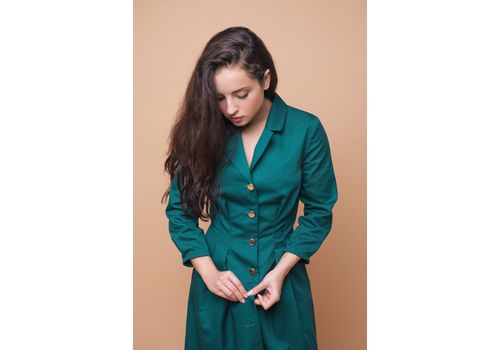 фото 2 - Сукня зеленого кольору з міцного котону