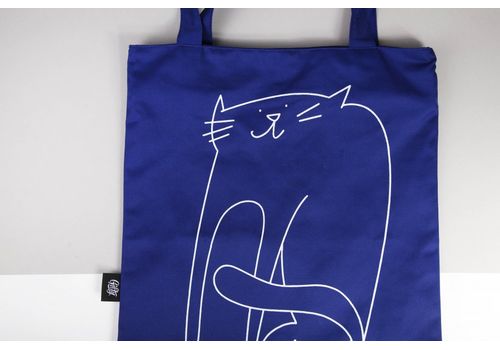 фото 3 - Эко сумка Gifty "с Котиком" синяя