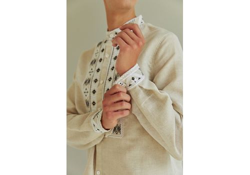 фото 2 - Рубашка Матвей из невыбеленного льна