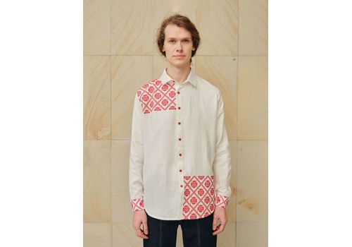фото 1 - Мужская рубашка с вышивкой Буковина L Vyshyta