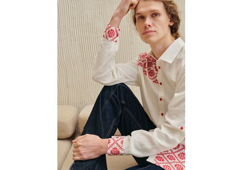 фото 5 - Мужская рубашка с вышивкой Буковина XL Vyshyta