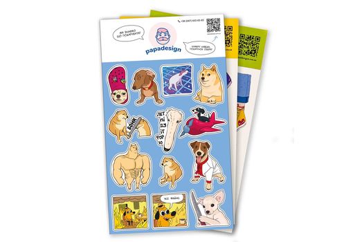 зображення 1 - Стікерпак "Мемні пси" Papadesign