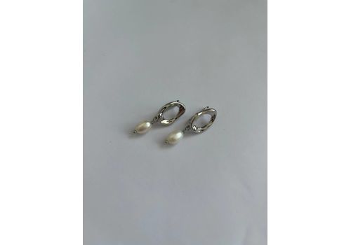 зображення 1 - Сережки з натуральними перлами маленькими в формі рис в срібному кольорі Fayna jewelry