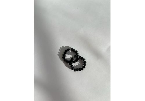фото 1 - Набор колец из черного ювелирного стекла Fayna jewelry