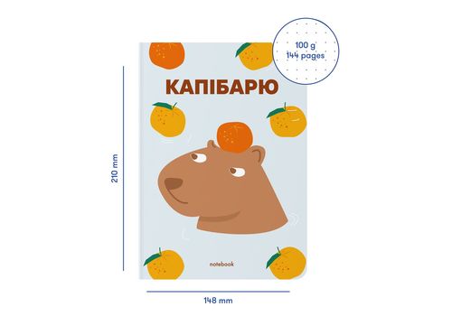 фото 2 - Блокнот Капибарю голубой ORNER