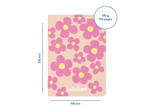 фото 2 - Блокнот Цветочный розовый ORNER