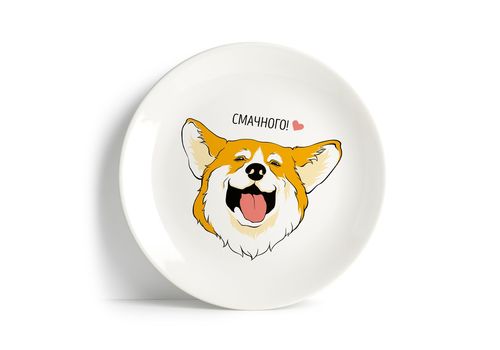 фото 1 - Тарелка "Коргі Смачного" Papadesign