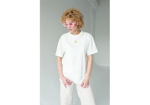 фото 2 - Футболка с гербом унисекс белая Viddushi