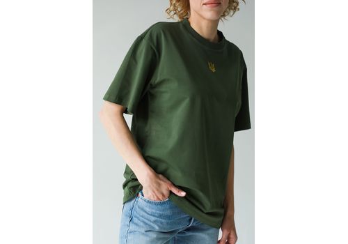 зображення 1 - Футболка з гербом унісекс хакі Viddushi