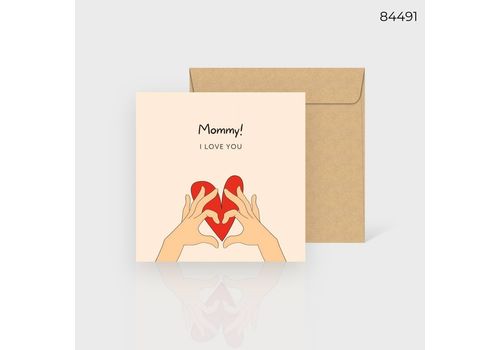 фото 1 - Открытка "Mommy! I love you" CANDYS.UA