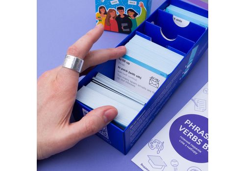 зображення 3 - Картки для вивчення англійської мови English Student - Phrasal Verbs B1 (500 карток)