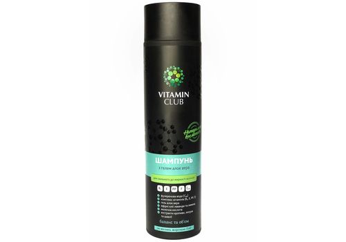 фото 1 - Шампунь Vitamin Club для склонных к жирности волос с гелем алоэ вера 250ml