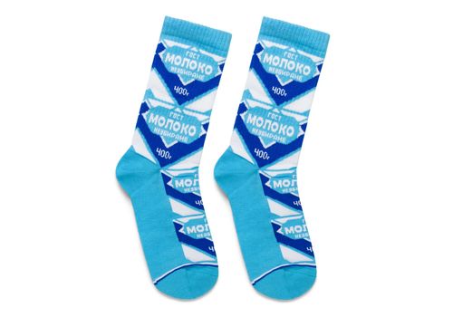 зображення 1 - Шкарпетки Ded Noskar' "Згущене молоко" блакитні
