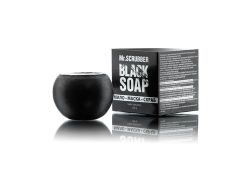 зображення 1 - Мило-маска-скраб для обличчя Black Soap