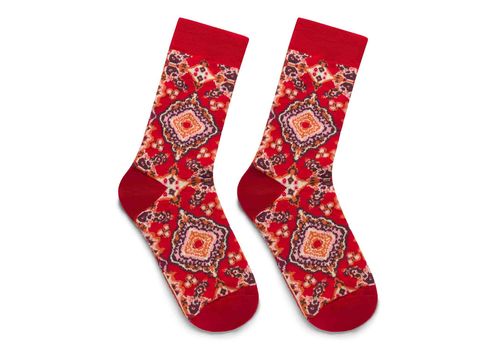 фото 1 - Носки Ded Noskar' "Лухарі килим" красные
