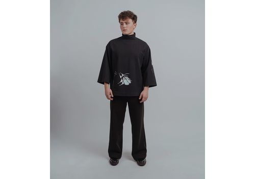 зображення 4 - Реглан Mi So Lar  чоловічий чорного кольору з принтом