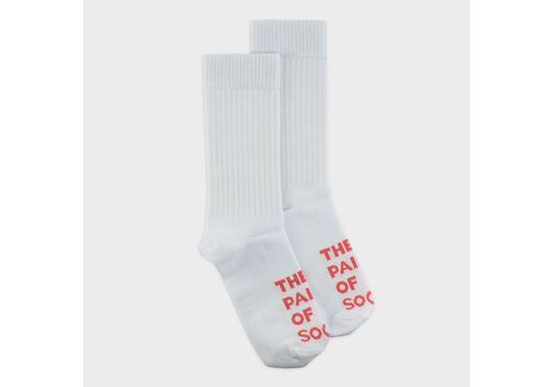 фото 1 - Носки The Pair of Socks WHITE N CORAL BIG LOGO