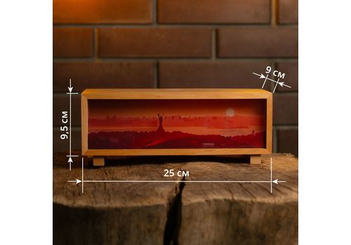 фото 2 - Ночник-панорама Вечерний Киев, лакированое дерево (LED, Акумулятор, USB Type-C