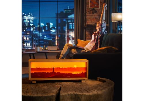 фото 3 - Ночник-панорама Вечерний Киев, лакированое дерево (LED, Акумулятор, USB Type-C