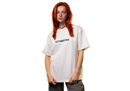 зображення 5 - Oversize футболка "Центр Прийняття рішень" Молочная