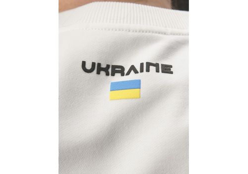 фото 2 - Свитшот Тризуб F16 с надписью Ukraine сзади, Молочный