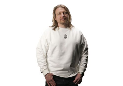 фото 5 - Свитшот Тризуб F16 с надписью Ukraine сзади, Молочный