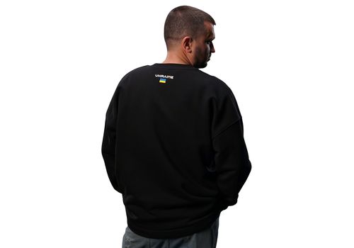 фото 5 - Свитшот Тризуб F16 с написью Ukraine сзади, Черный