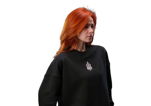 фото 6 - Свитшот Тризуб F16 с написью Ukraine сзади, Черный