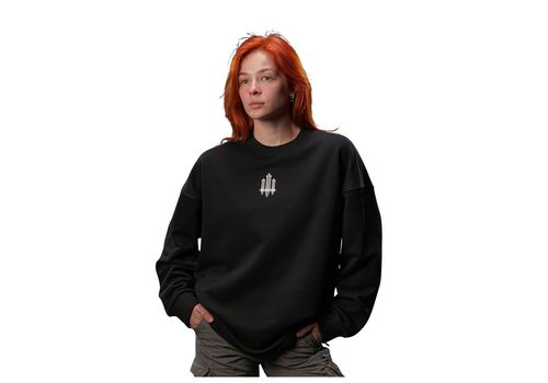 фото 7 - Свитшот Тризуб F16 с написью Ukraine сзади, Черный