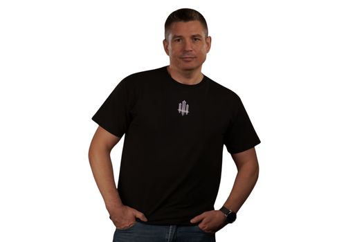 фото 1 - Oversize футболка Тризуб F16 с надписью Ukraine сзади, Черная