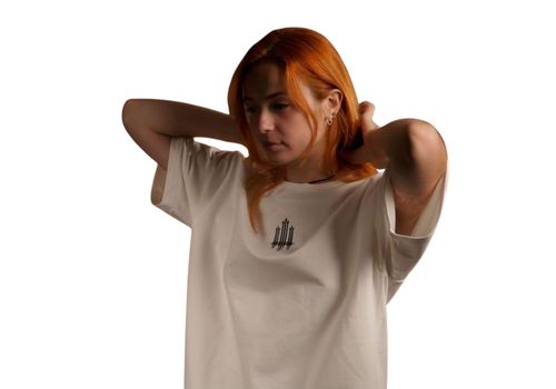 фото 3 - Oversize футболка Тризуб F16 с надписью Ukraine сзади, Молочная