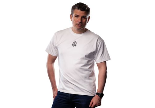 фото 4 - Oversize футболка Тризуб F16 с надписью Ukraine сзади, Молочная