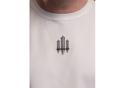 фото 5 - Oversize футболка Тризуб F16 с надписью Ukraine сзади, Молочная