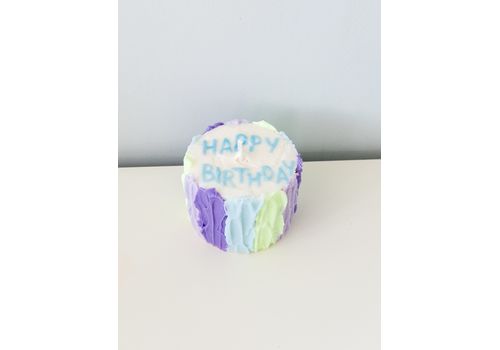 зображення 1 - Бенто свічка Happy Birthday блакитна Gelato.candle