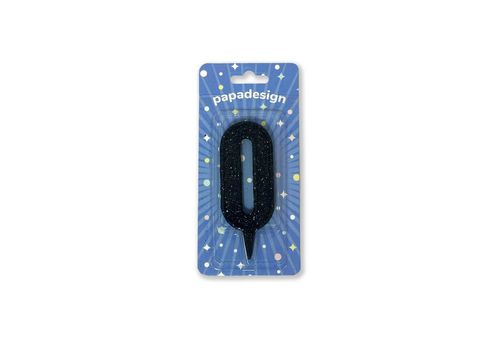 фото 1 - Свечка-цифра "0" чёрная Papadesign