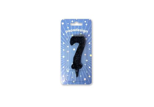 фото 1 - Свечка-цифра "7" чёрная Papadesign