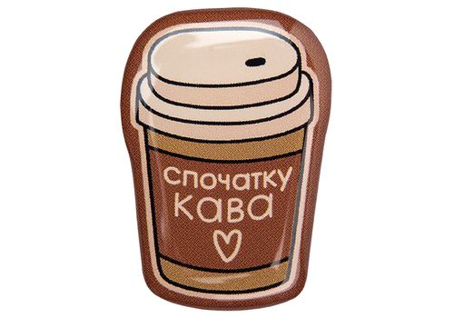 фото 1 - Обьемный стикер "Спочатку кава" NokNok