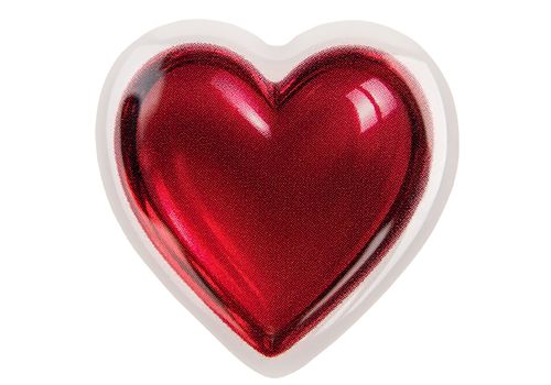 фото 1 - Обьемный стикер "Скляне серце" NokNok