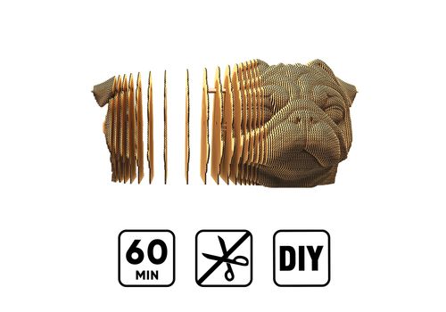 фото 9 - Картонный конструктор "Cartonic 3D Puzzle Pug" 1DEA.me