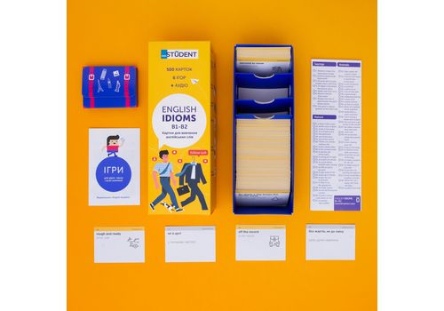 фото 2 - Карточки для изучения англиского языка English Student - Idioms B1-B2  (500 карточек)