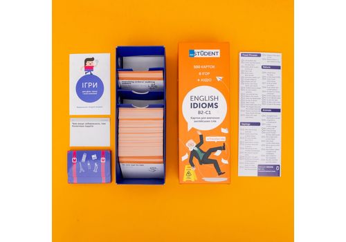 зображення 2 - Картки для вивчення англійської мови English Student - Idioms B2-C1  (500 карток)