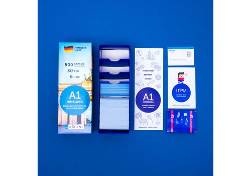 зображення 2 - Картки для вивчення німецької мови English Student - рівень А1 (500 карток)