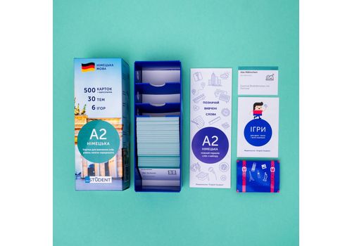 фото 2 - Карточки для изучения немецкого языка English Student - уровень А2 (500 карточек)