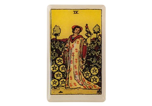 фото 1 - Обьемный стикер "Таро 9 Пентаклів" NokNok