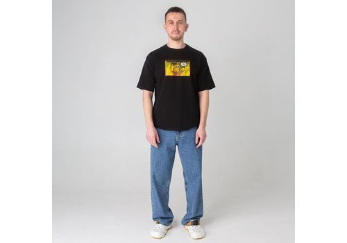 зображення 11 - Футболка оверсайз з принтом кота This is Fine (чорна) Kitek Wear