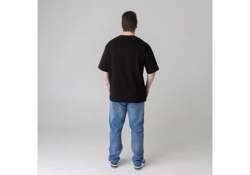 фото 5 - Футболка оверсайз с принтом кота TOR (чорна) Kitek Wear