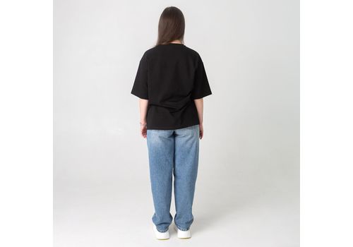 зображення 11 - Футболка оверсайз з принтом кота Crying Cat (чорна) Kitek Wear