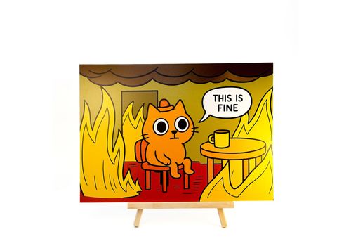 зображення 1 - Постер з зображенням "This is Fine" Kitek Wear