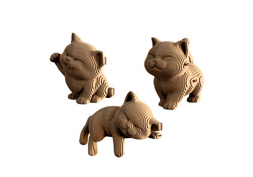 фото 5 - Картонный конструктор "Cartonic 3D Puzzle KITTENS TRIO"