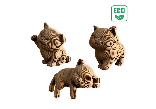 фото 6 - Картонный конструктор "Cartonic 3D Puzzle KITTENS TRIO"